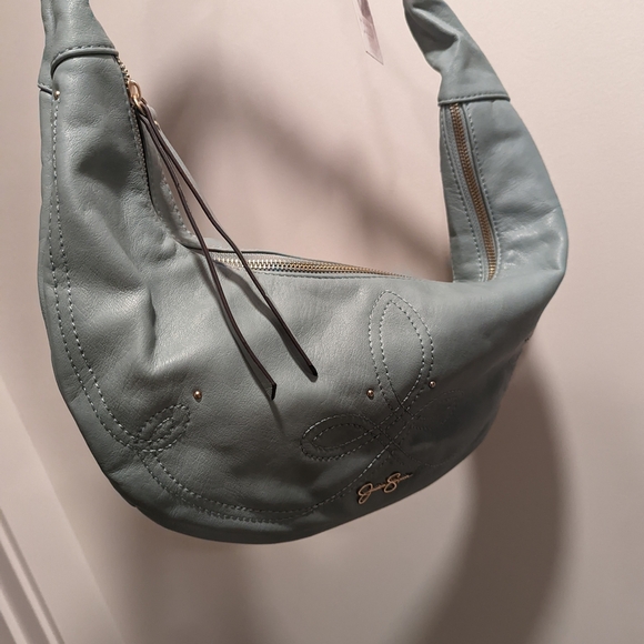 Dusty Teal Crescent Bag - Picture 2 of 8